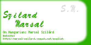 szilard marsal business card